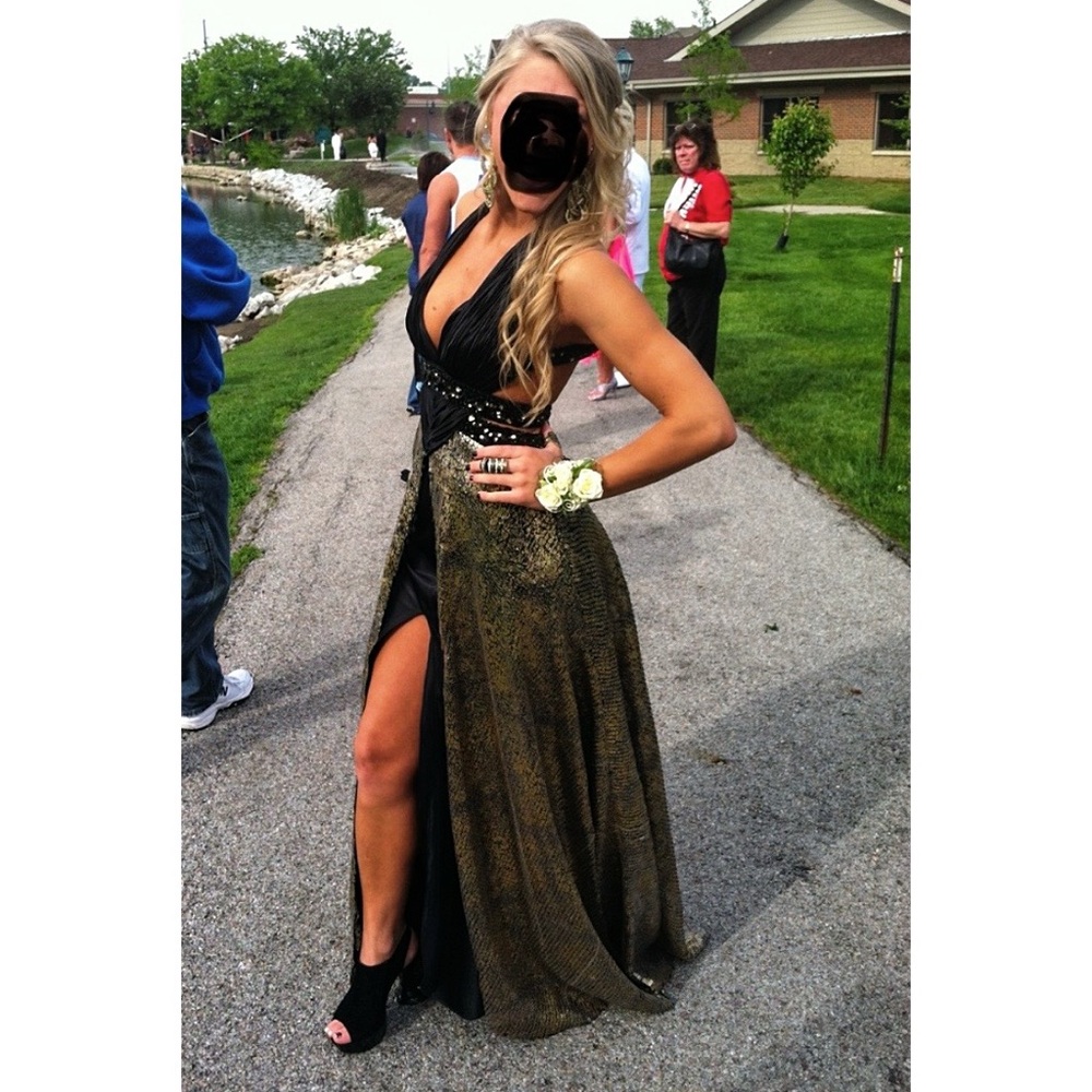 Unique Open-Back Gown Prom Dress